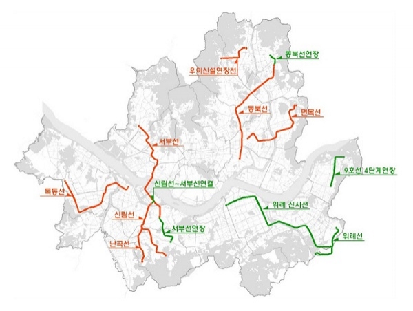 지난 2013년 서울시는 경전철 10개 노선을 건립하겠다는 계획을 담은 '도시철도 종합 발전방안 1차 계획'을 발표한 바 있다. (사진=서울시)