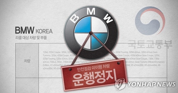 정부가 리콜 대상이면서 아직 긴급 안전진단을 받지 못한 BMW 차량에 대해 운행중지 명령을 내리게 하겠다고 밝혔다. (사진=연합뉴스)