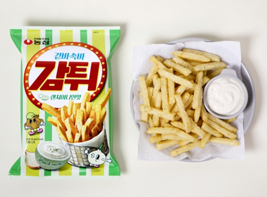 농심이 ‘감튀’ 브랜드의 신제품 ‘감튀 랜치어니언맛’을 새롭게 출시했다고 30일 밝혔다. (사진=농심)