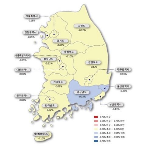 이번 주 서울 아파트값은 지난주보다 0.18% 상승한 것으로 조사됐다. (사진=한국감정원)