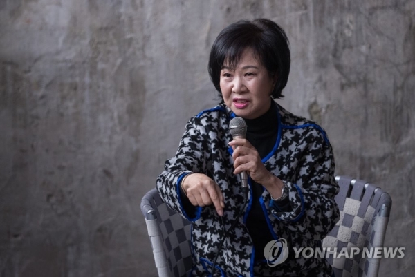 무소속 손혜원 의원이 1월23일 오후 열린 기자회견에서 부동산 투기 의혹에 대한 해명을 했다. (사진=연합뉴스)